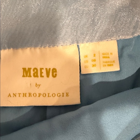 Maeve Persephone Sequin Beaded Mini Skirt Blue Pink Size 00 - Picture 8 of 10